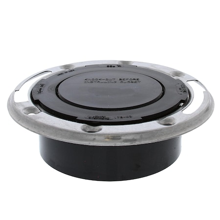 Jones Stephens 4in. ABS Closet Flange with Stainless Steel Ring and Knockout C58040